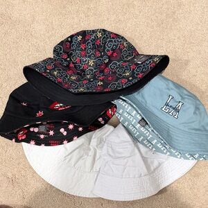 Assorted Reversible Bucket Hats - Black, Blue, White